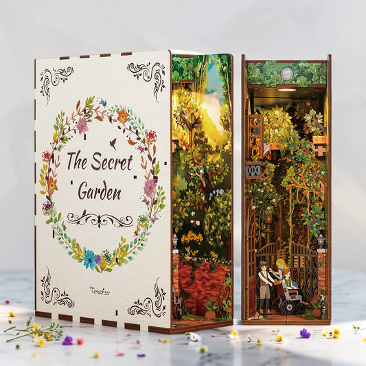 The Secret Garden DIY Book Nook Kit – 3D Wooden Puzzle with Motion Sensor Light