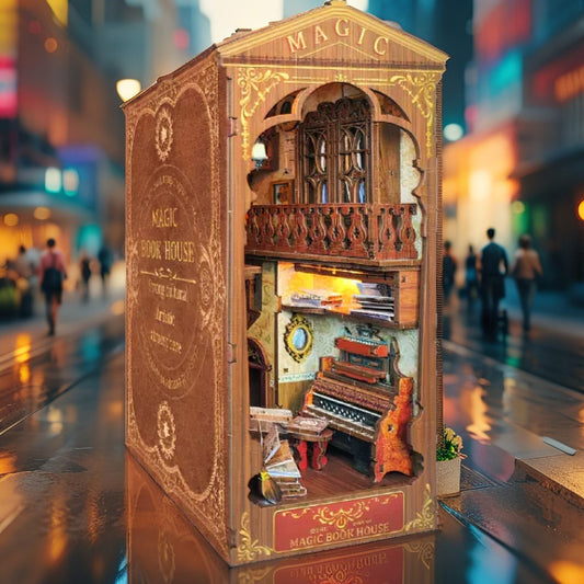 Magic Book House DIY 3D Book Nook – Whimsical Miniature Build for Adults