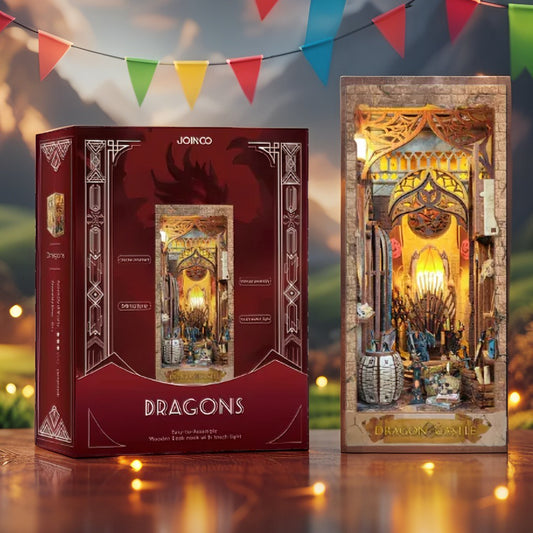 Dragons DIY 3D Book Nook – Fantasy Miniature Build for Adults & Collectors
