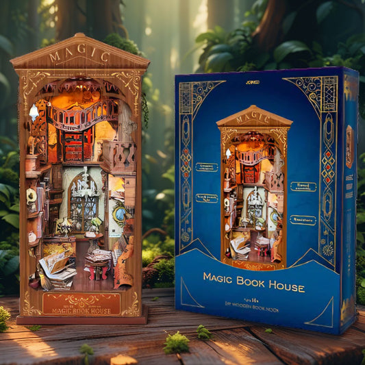 Magic Book House DIY 3D Book Nook – Enchanted Miniature Build for Adults & Book Lovers