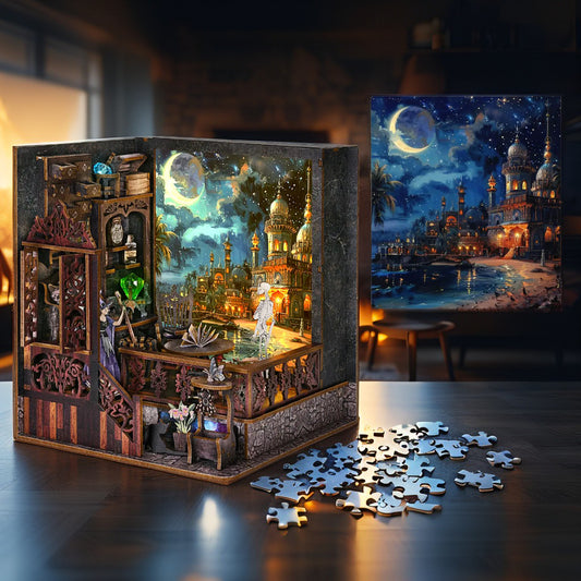 Magic Exploration DIY 3D Book Nook – USB-Powered Fantasy Build with Light-Up Painting