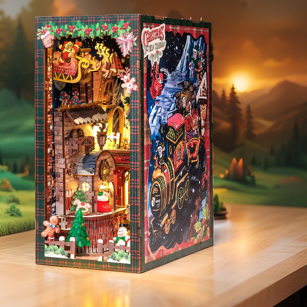 Santa’s Gifts DIY 3D Christmas Book Nook – Miniature Holiday Build for Adults & Teens