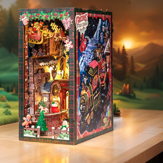 Santa’s Gifts DIY 3D Christmas Book Nook – Miniature Holiday Build for Adults & Teens