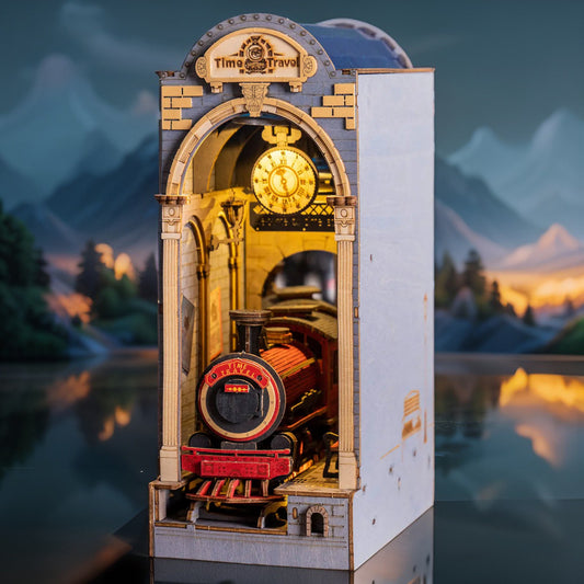 Time Travel DIY 3D Book Nook – Steampunk Train Journey Miniature Build for Adults & Teens
