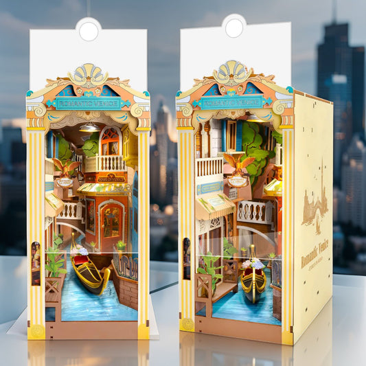 Romantic Venice DIY 3D Book Nook – Snap-Fit Miniature Build with Dual LED Lights