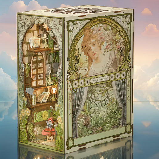 Elven Paradise DIY Book Nook | Art Nouveau Miniature Kit