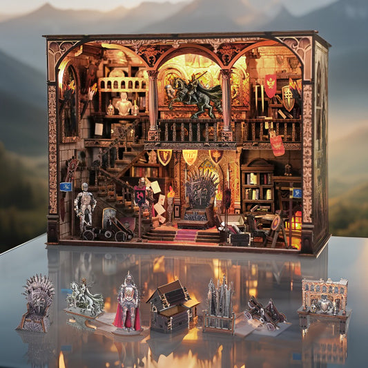 Knight of Glory DIY Book Nook | Medieval Fantasy Miniature Kit