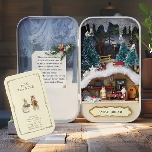 Snow Dream DIY Box Theater | Cozy Winter Miniature Diorama Kit
