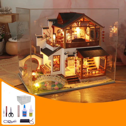 Zhaohuaxishi DIY Miniature House | Nostalgic Villa with Music Box