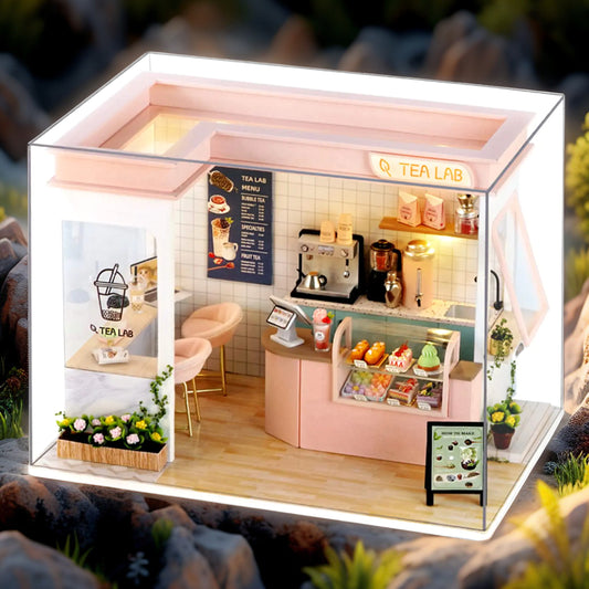 Super Bubble Tea Shop | DIY Miniature Room Kit with LED Lights