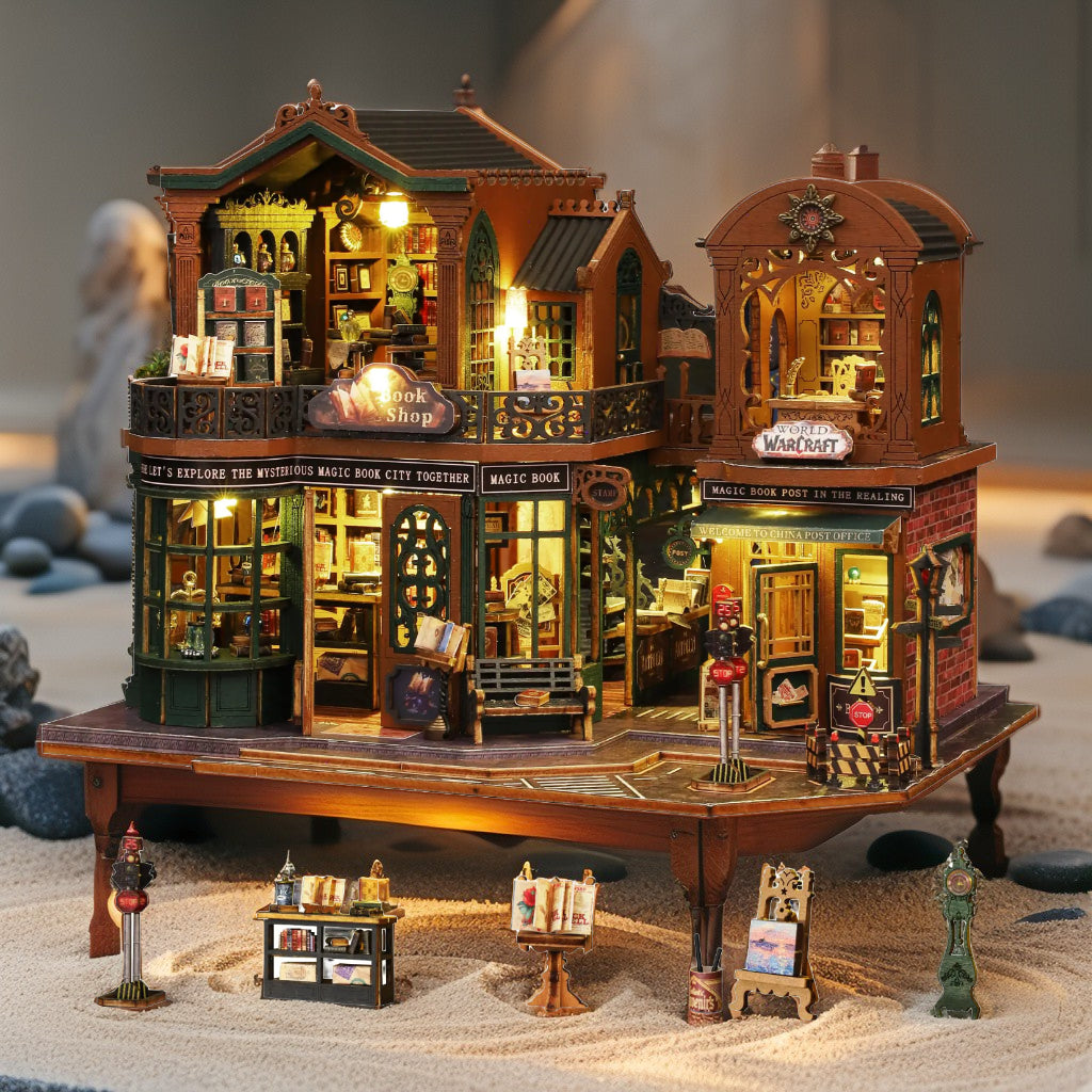 Magic Book City - DIY Miniature House & Book Nook Kit