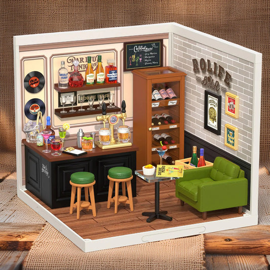 Leisurely Cheers Bar | DIY Miniature Room Kit with LED Lights