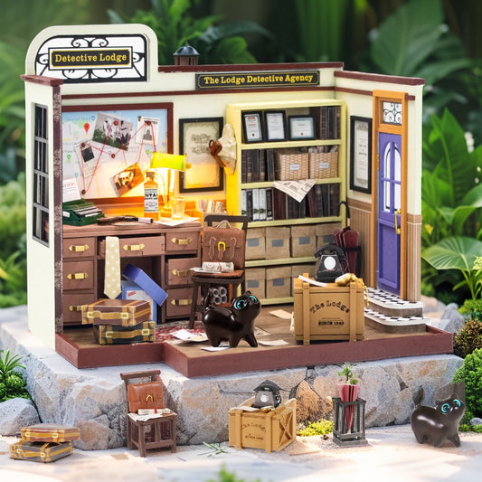 Detective Lodge DIY Miniature Kit | British-Style Detective Agency