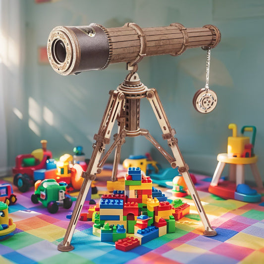 Telescope Astronomical Geographer – 3D Wooden Puzzle Model Kit (Ages 14+)