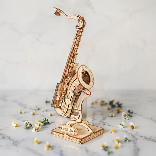🎷 3D Wooden Jigsaw Puzzle – Saxophone Edition