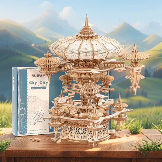 🏰 Sky Castle — RUIFAM 3D Wooden Puzzle & Music Box An Heirloom‑Quality Build That Lifts Imagination Into the Clouds