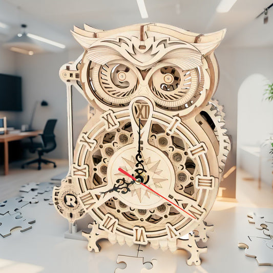 DIY Mechanical Owl Clock | Functional 3D Wooden Puzzle