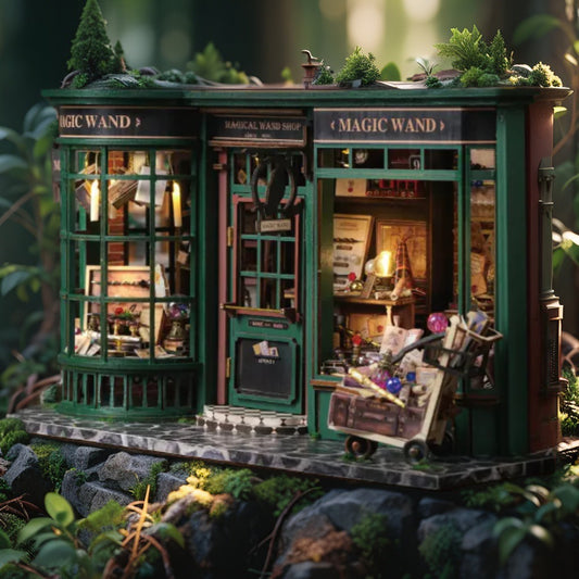 Magical Wand Shop DIY Miniature Kit | Wizarding Alley Storefront