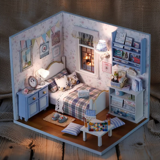 Cozy Dream Bedroom | DIY Miniature Cabin Kit with LED Lights