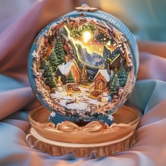 Winter Solstice DIY Light Box | 3D Layered Wooden Puzzle Ornament