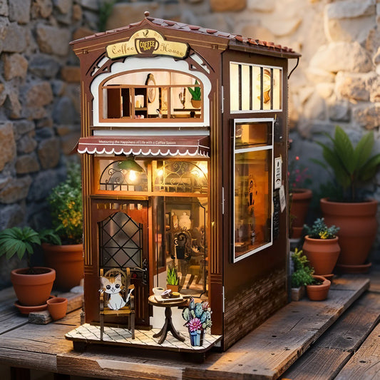 Cozy Cafe DIY Book Nook | Miniature Coffee Shop Model Kit
