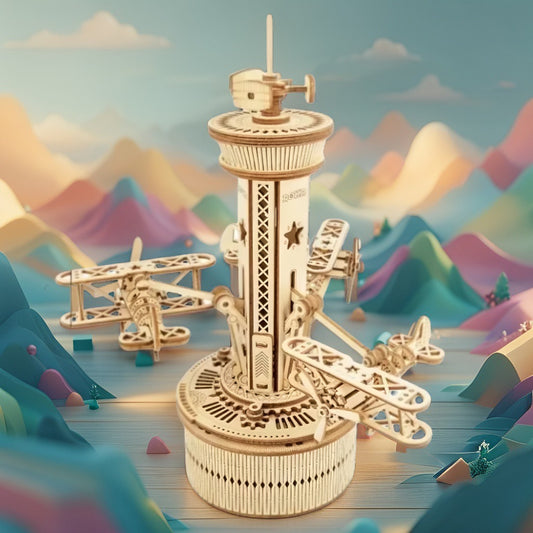 The Aviator's Carousel | DIY Mechanical Wooden Puzzle & Music Box
