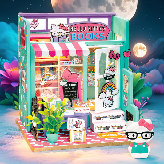 Hello Kitty's Books DIY Miniature Kit | Cute & Kawaii Bookstore.