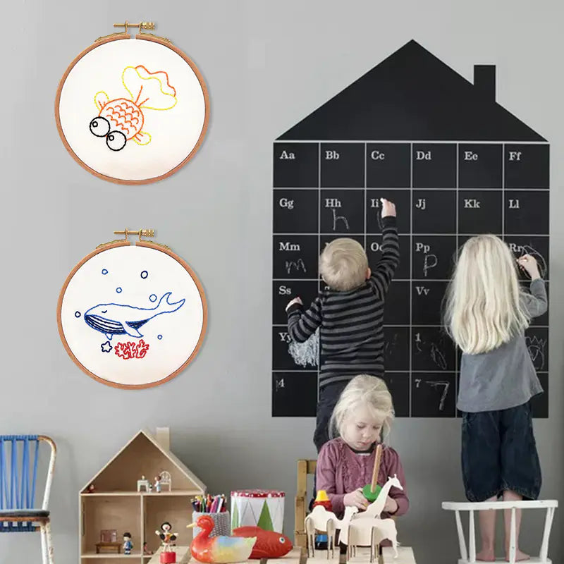 🧵 Beginner Embroidery Kit – Adorable Animal Collection (Complete DIY Set)