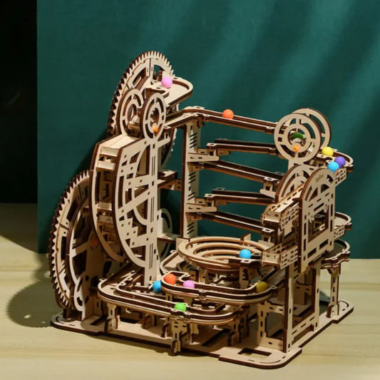 3D Wooden Puzzle Learning Kit – DIY Marble Track STEM Toy for Kids (Ages 7–14)